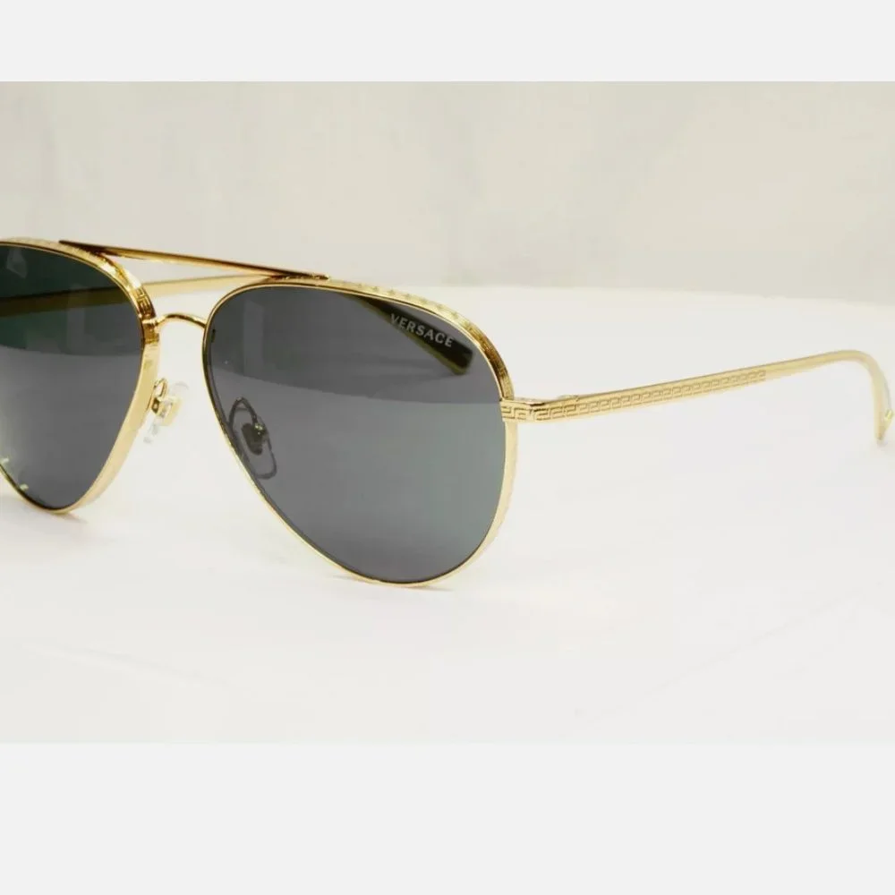 Versace Pilot Metal 59mm Sunglasses New Italy